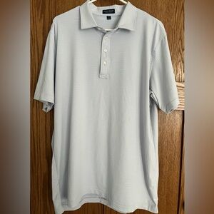 Peter Millar Crown crafted polo shirt. Sz XL. Blue & white